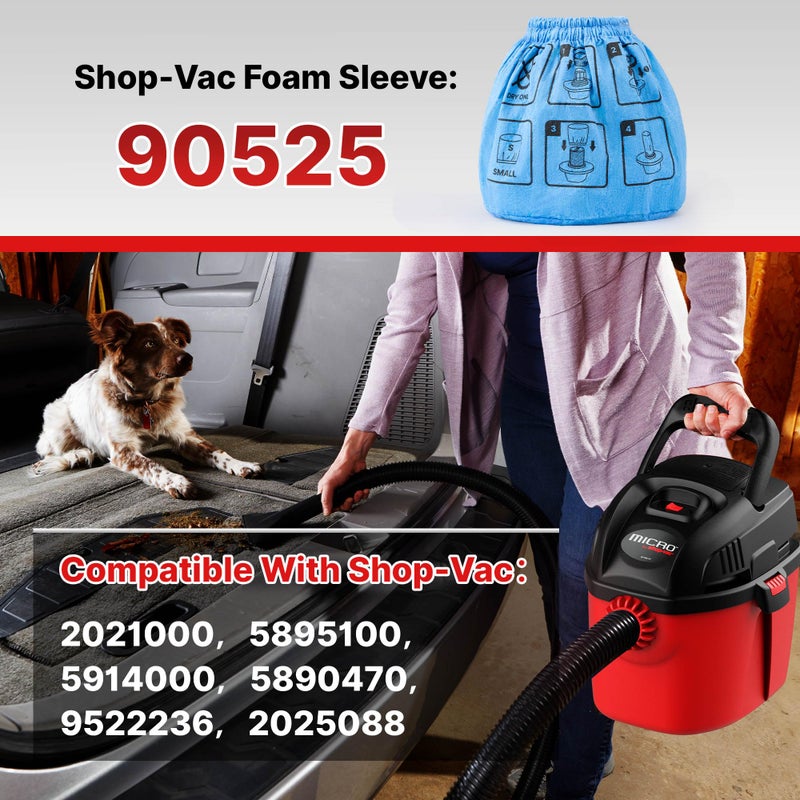 SHOPVAC Shop-Vac Non-Woven Cloth Filter Bags â€“ 2 Pack Reusable Filter Replacements, Fits Small Dry Vacuums (7" Ã— 6-1/4" Ã— 3-1/2") - Image 3