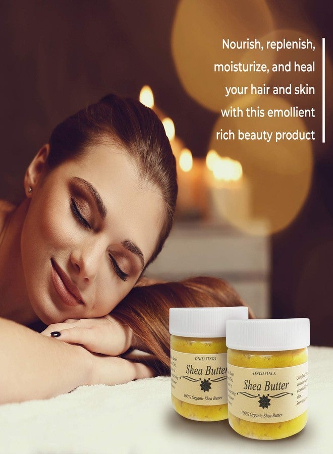 Onisavings 2-Oz Shea Butter Organic Creamy Pure Raw Unrefined African Shea, Skin Nourishment, Eczema, Stretch Marks For Face Body and Hair Travel Size by Romeriza (SHEA B YELLOW - Image 3
