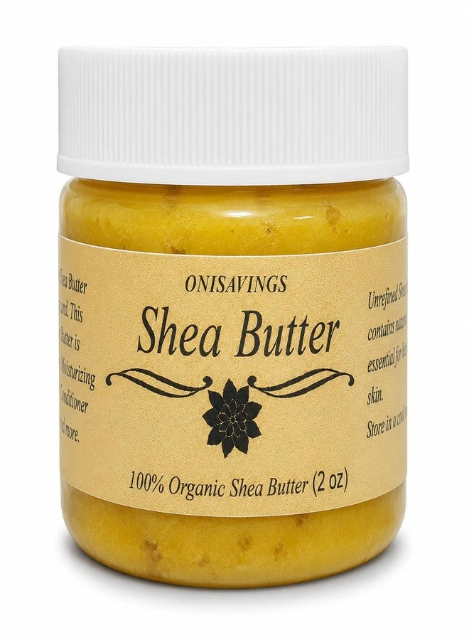 Onisavings 2-Oz Shea Butter Organic Creamy Pure Raw Unrefined African Shea, Skin Nourishment, Eczema, Stretch Marks For Face Body and Hair Travel Size by Romeriza (SHEA B YELLOW - Image 1