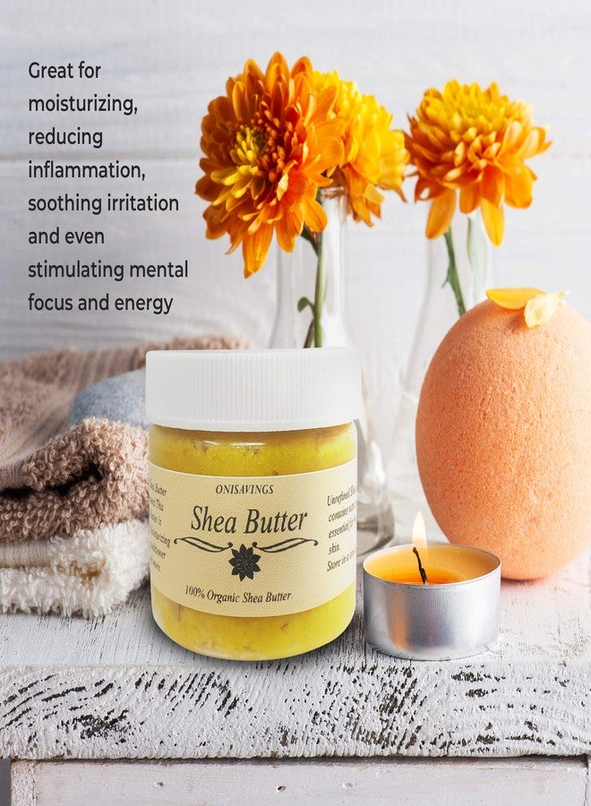 Onisavings 2-Oz Shea Butter Organic Creamy Pure Raw Unrefined African Shea, Skin Nourishment, Eczema, Stretch Marks For Face Body and Hair Travel Size by Romeriza (SHEA B YELLOW - Image 2
