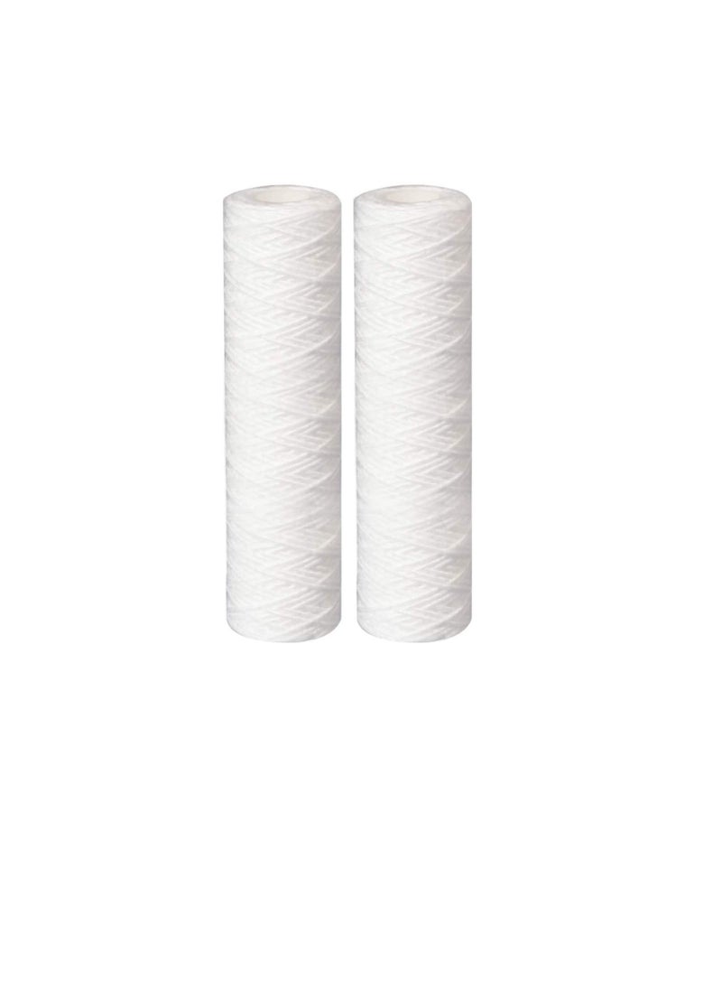 Generic - Water Filter Replacement Cartridges 10" Polypropylene Cotton Sponge Universal Cartridges, Standard Pre-filter Yarn Sediment for Standard RO Systems (Pack of 2, 10" Cotton Yarn (160g)) - Image 1