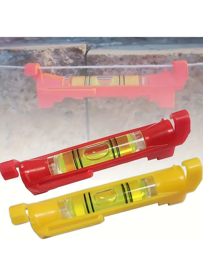 10pcs Yellow Pocket Hanging Line Level Horizontal Bubble Level Mini Measuring Tool - Image 5