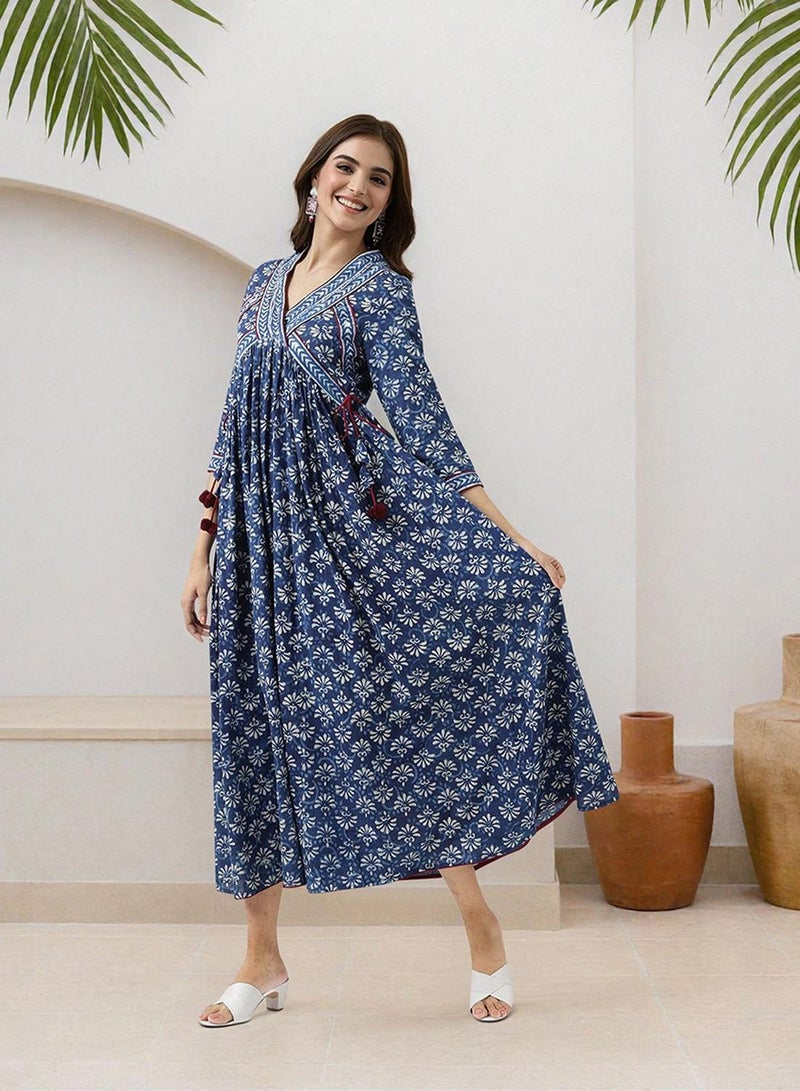 ISHIN Floral Print Midi Dress  - Image 1