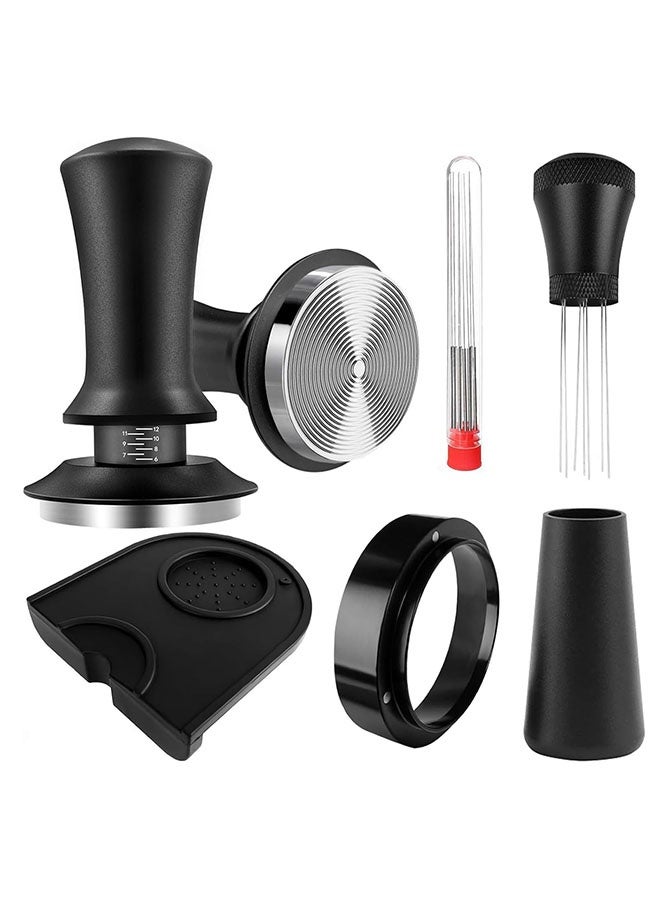 Arabest Coffee Espresso Tamper Set, Coffee Presser Tool Coffee Accessories 51mm Espresso Tamper & WDT Tool, Espresso Dosing Funnel, Silicone Gel Coffee Tamper Mat - Image 1