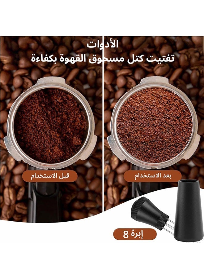 Arabest Coffee Espresso Tamper Set, Coffee Presser Tool Coffee Accessories 51mm Espresso Tamper & WDT Tool, Espresso Dosing Funnel, Silicone Gel Coffee Tamper Mat - Image 4