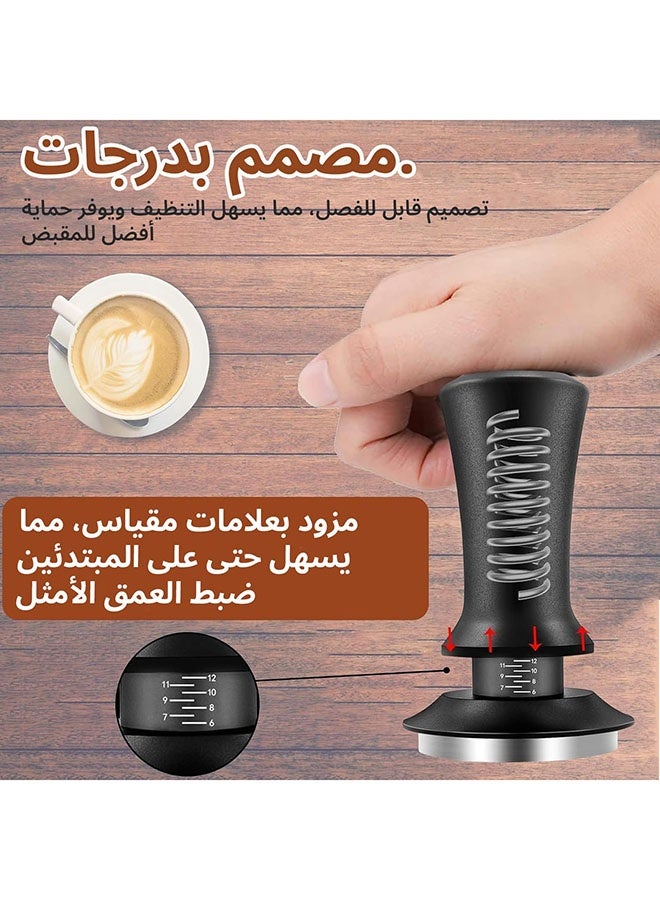 Arabest Coffee Espresso Tamper Set, Coffee Presser Tool Coffee Accessories 51mm Espresso Tamper & WDT Tool, Espresso Dosing Funnel, Silicone Gel Coffee Tamper Mat - Image 3