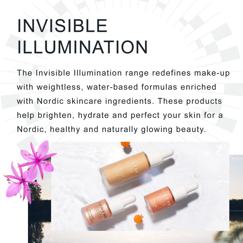 Lumene Invisible Illumination Instant Illuminizer Golden Hour - Lightweight Hydrating Liquid Highlighter - Glowing Skin Makeup Highlighter for a Natural Radiance - Highlight Illuminator (0.5 Fl Oz) - Image 3