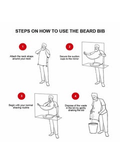 Mobi Lock Beard Shaving Catcher Bib - The Smart Way to Shave - Beard Trimming Apron & Shaving Cape - Perfect Grooming Gift or Men's Birthday Gift - by Mobi Lock  - Image 3