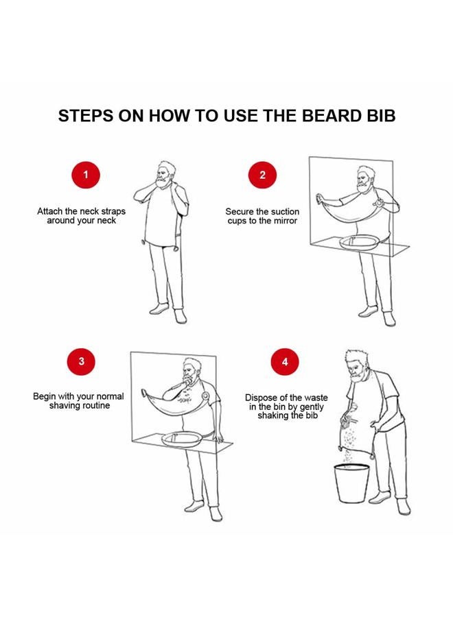 Mobi Lock Beard Shaving Catcher Bib - The Smart Way to Shave - Beard Trimming Apron & Shaving Cape - Perfect Grooming Gift or Men's Birthday Gift - by Mobi Lock - Image 3