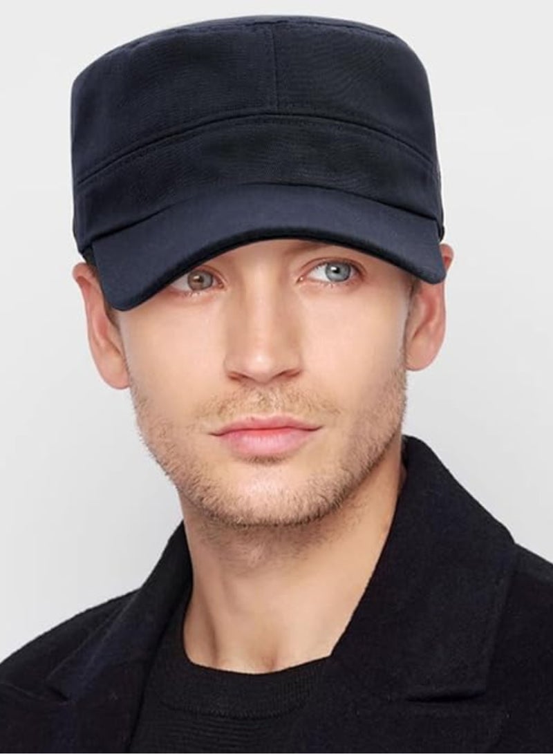 SARAOONT Unisex Cadet Cap Flat Top Adjustable Military Style Hat for Men and Women Casual Outdoor Wear - Image 2