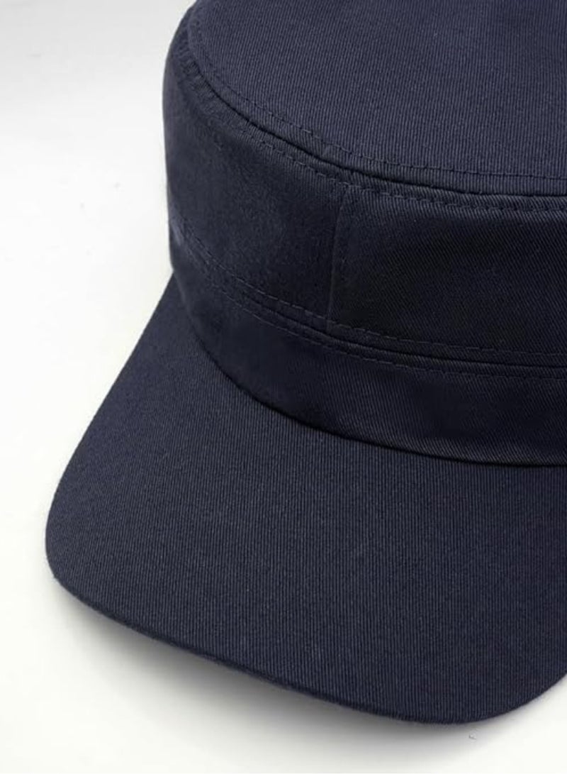 SARAOONT Unisex Cadet Cap Flat Top Adjustable Military Style Hat for Men and Women Casual Outdoor Wear - Image 3