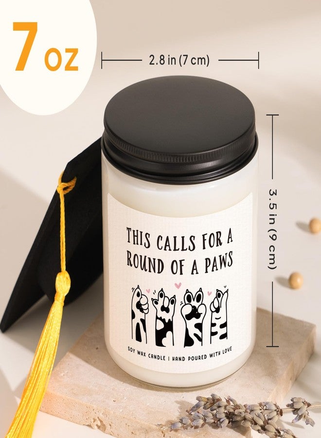 Petalsun Graduation Gifts for Her, Him- Cute Paws Grad Candle- 2026 Funny College, Masters Degree, Phd, Nurse, High School Grad Gifts for Cat Lovers, Graduation Party Decorations, Lavender Scented 7oz - Image 3