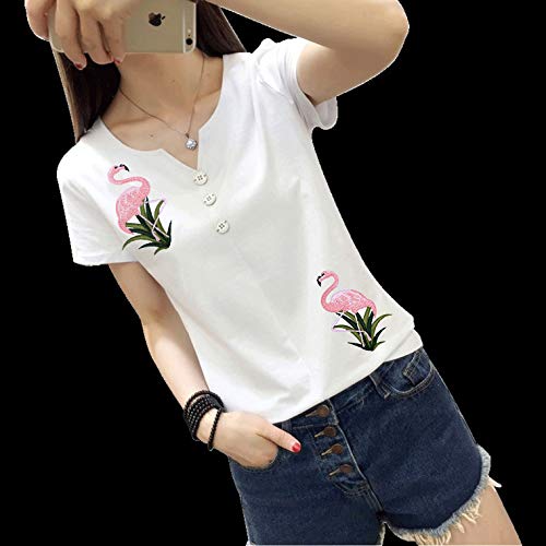 Amlrt HDHYK Flamingo Embroidered Patch Sew on Appliques for Clothes/Backpacks/Jeans/Bags/Bedsheets to Cover Logo/Rip. - Image 3
