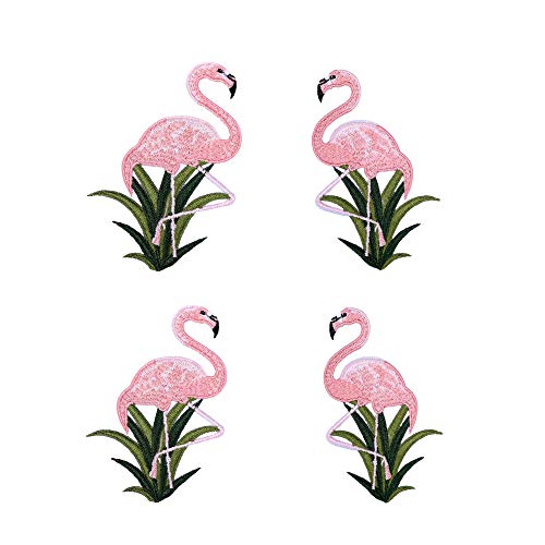 Amlrt HDHYK Flamingo Embroidered Patch Sew on Appliques for Clothes/Backpacks/Jeans/Bags/Bedsheets to Cover Logo/Rip. - Image 1