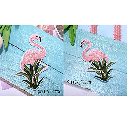 Amlrt HDHYK Flamingo Embroidered Patch Sew on Appliques for Clothes/Backpacks/Jeans/Bags/Bedsheets to Cover Logo/Rip. - Image 2