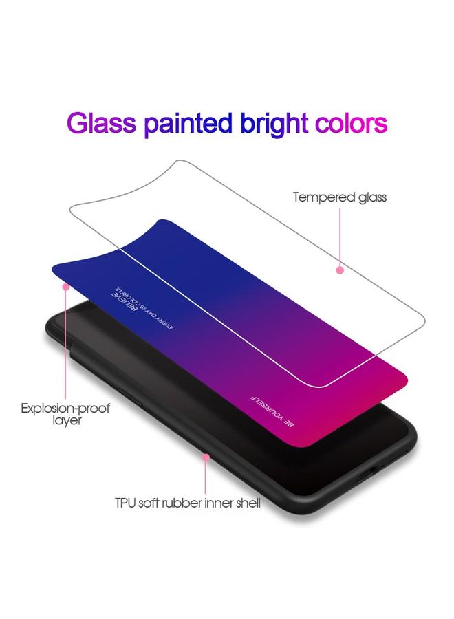 اس-توب جراب لهاتف OPPO Find X، جراب زجاجي متدرج الألوان - Image 3