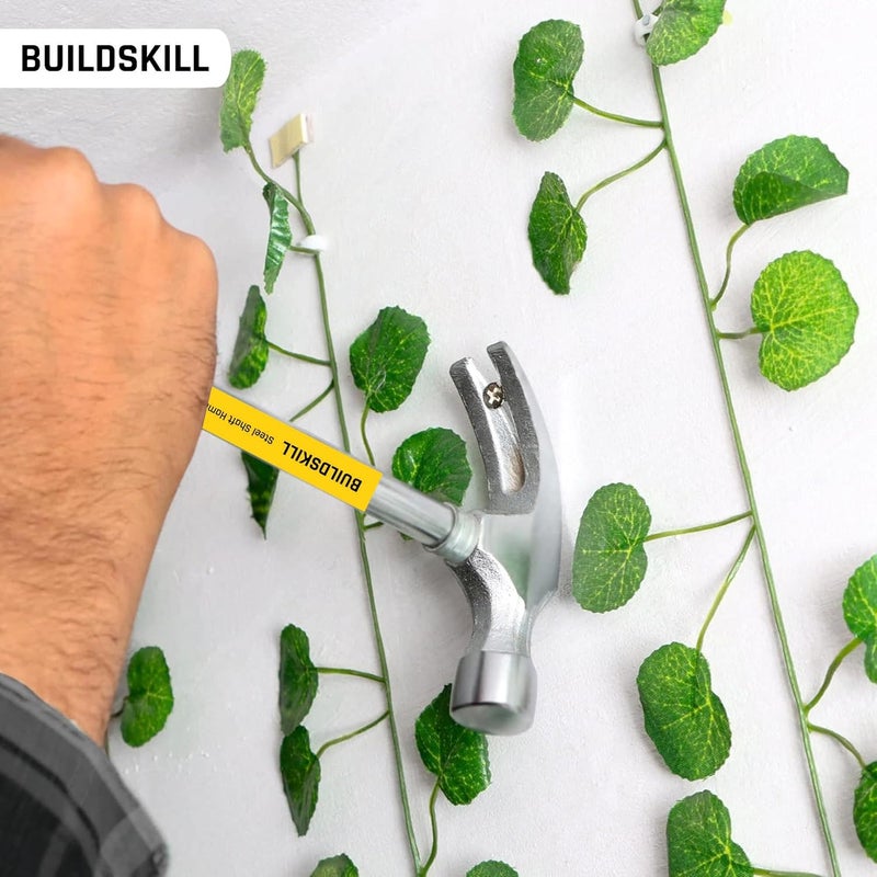 BUILDSKILL مطرقة عمود فولاذي 8 أونصات - رأس فولاذي مطروق لقوة ومتانة فائقة - أدوات نجارة للأعمال الخشبية، المنزلية والمحترفة، 2 في 1 مجموعة مخلب ورأس مسطح، 400 جرام (عبوة من 1) - Image 5
