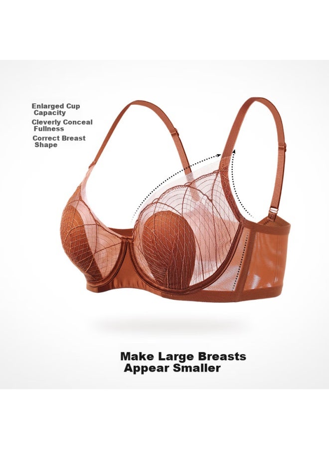 Aimer Women's Lingerie [petal Bra Breathable National Style Large Cup Bra Am13a331 Purple D85 - Image 1