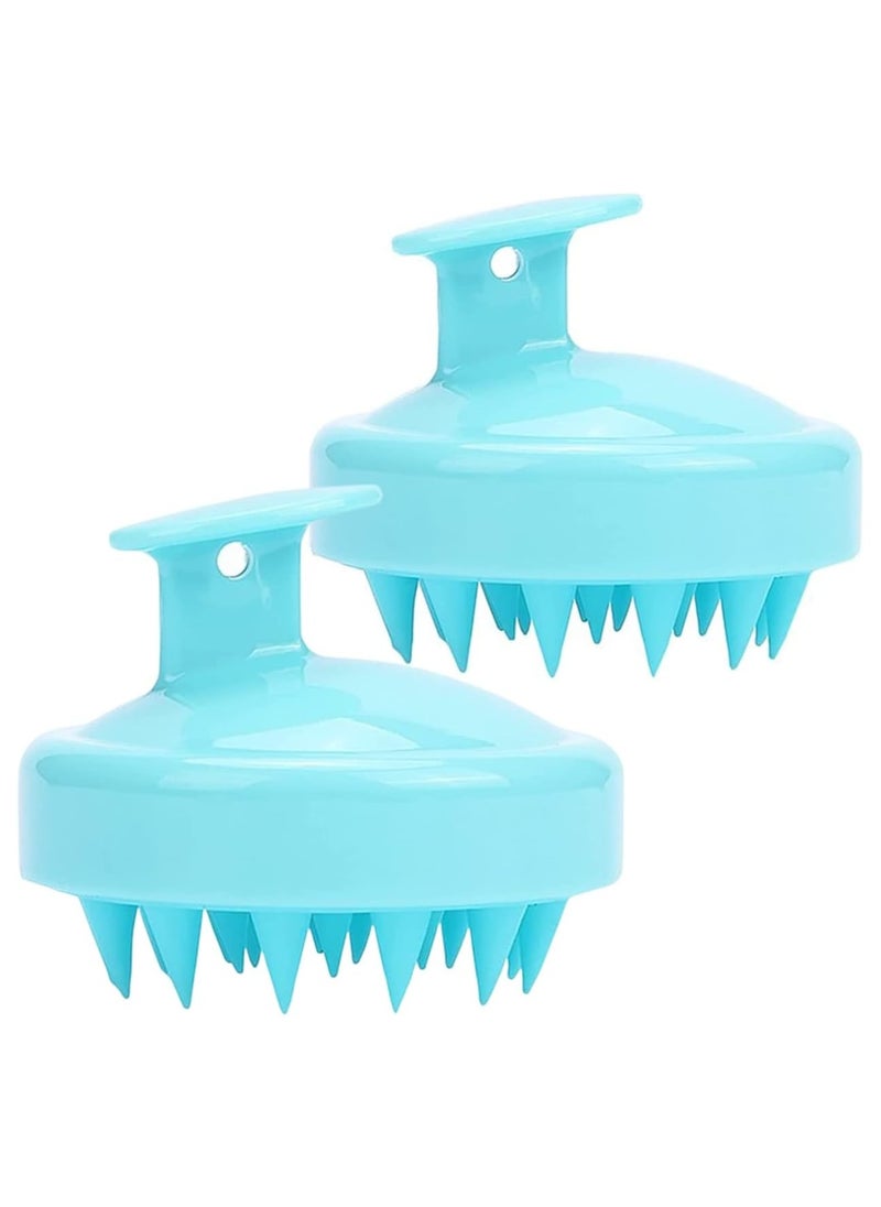 URbantin Hair Scalp Massager 2pcs, Shampoo Brush, Scalp Scrubber and Dandruff Brush for Scalp Care Hair Cleaning Shower, Neck and Body Massager, Soft Silicone Comb  - Image 1