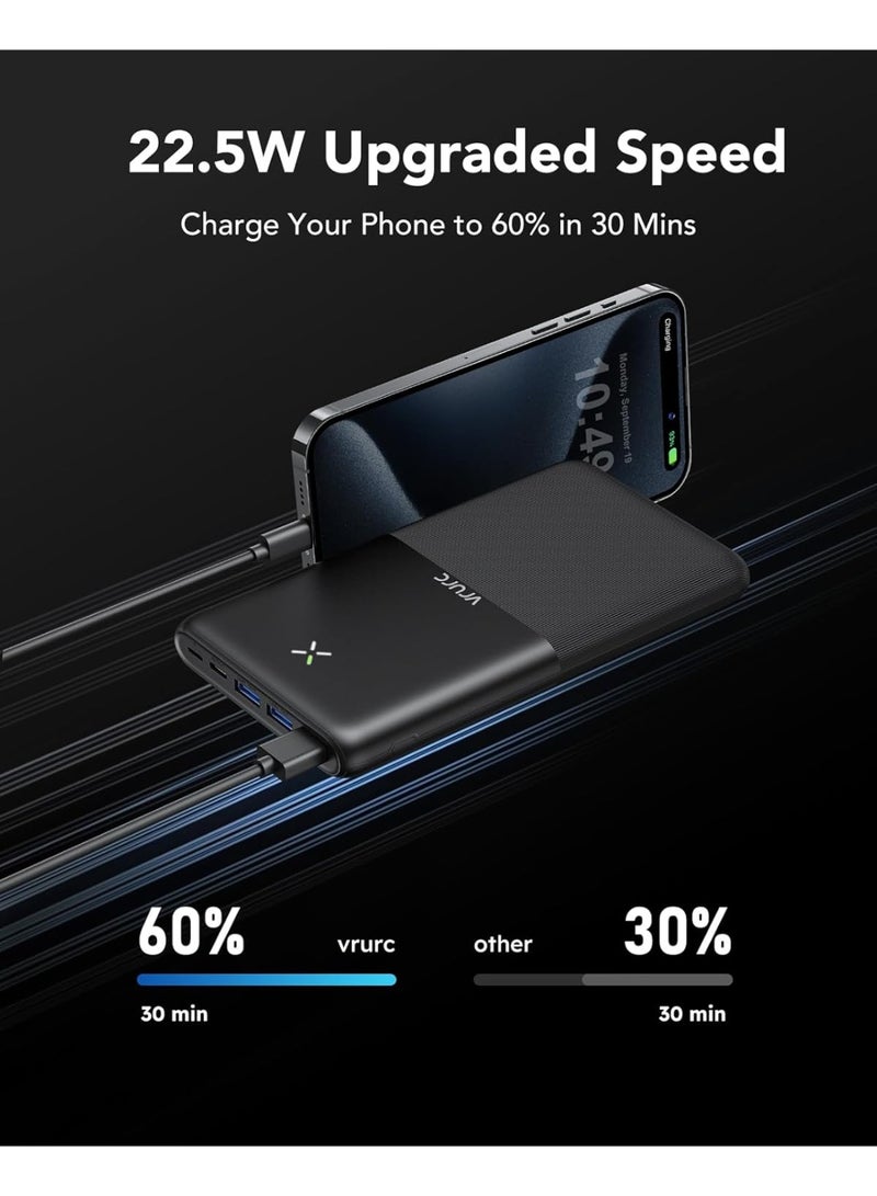 VRURC Power bank 30000mAh,20W Fast Charge PD 18W QC 3.0 USB C Portable Charger Battery Pack With 4 Outputs & 3 Inputs Compatible with iPhone iPad Samsung Huawei Phones Tablet and More - Image 5