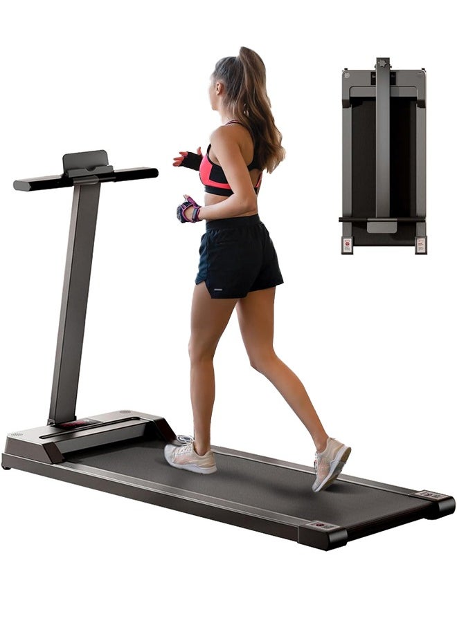 Favarey - 2.25HP Folding Treadmills, 2 in 1 Under Desk Treadmill, Portable Walking Pad,Remote Control,LED Display, With 265 lbs Weight,Walking Jogging for Home Office - Image 1