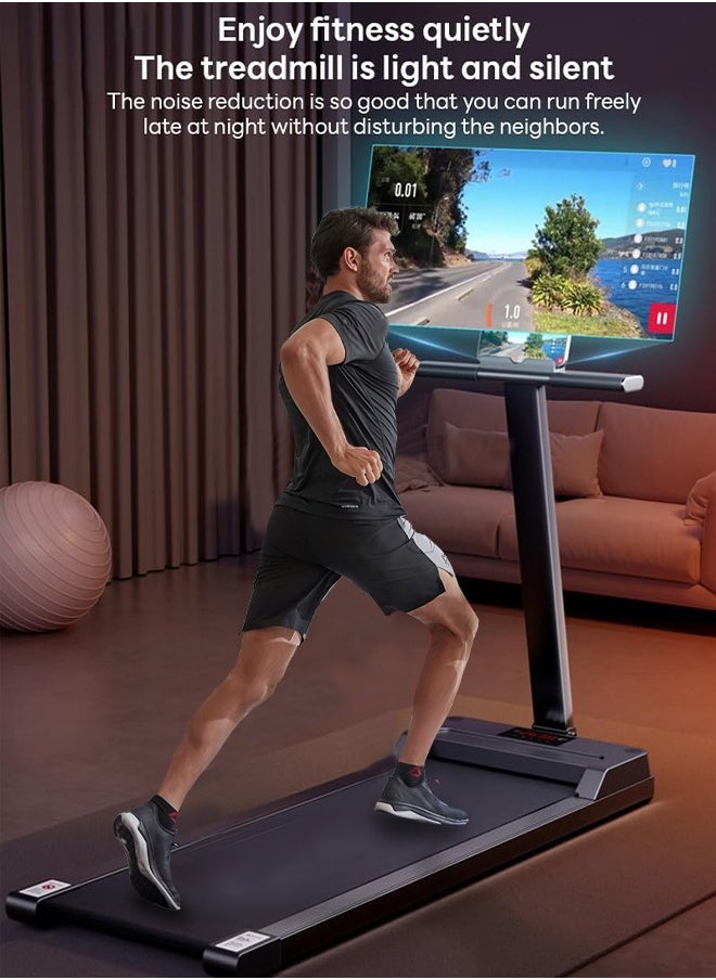 Favarey - 2.25HP Folding Treadmills, 2 in 1 Under Desk Treadmill, Portable Walking Pad,Remote Control,LED Display, With 265 lbs Weight,Walking Jogging for Home Office - Image 1