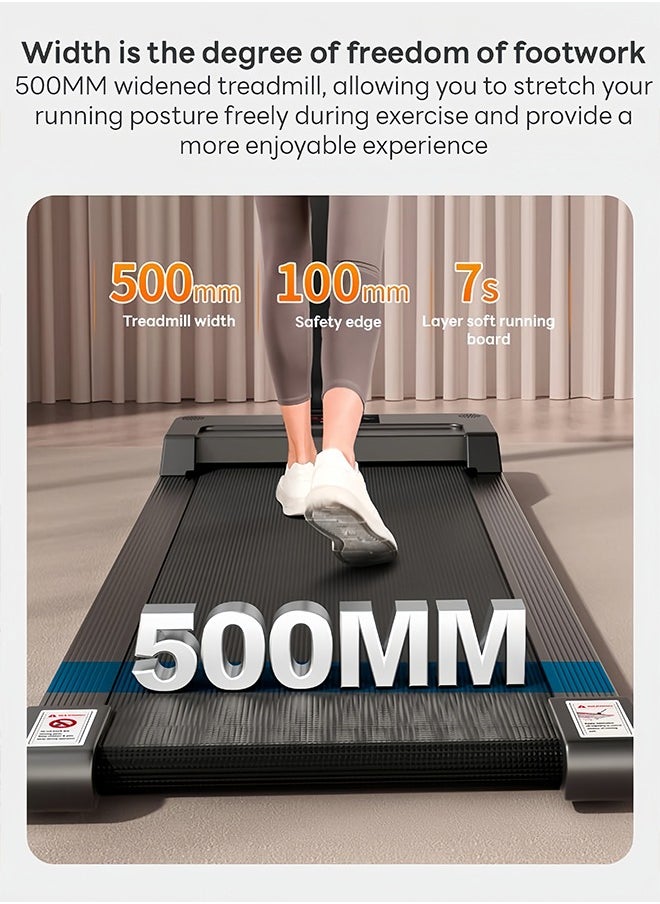 Favarey - 2.25HP Folding Treadmills, 2 in 1 Under Desk Treadmill, Portable Walking Pad,Remote Control,LED Display, With 265 lbs Weight,Walking Jogging for Home Office - Image 1