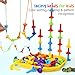 Ggiibro Peg Board Toy Set 101Pcs DIY Building Stacking Toys for Kids 36 Years OldSTEM Educational Kids Toy for Brain DevelopmentMontessori Sensory ToysPlastic Lacing String Game - Image 4
