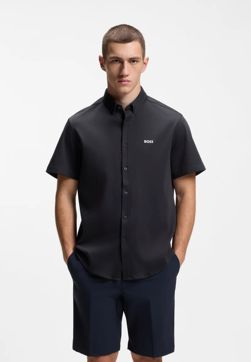 BOSS Regular-fit shirt in cotton jersey