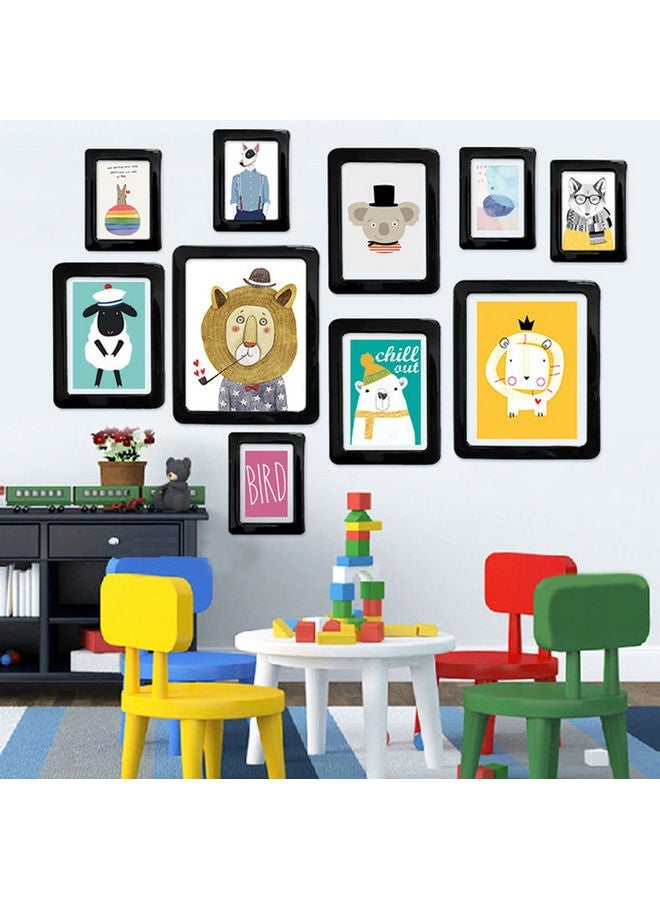 NIBEMINENT Mini Rectangle Magnetic Fridge Photo Frame Black 0.2x24.5x20cm - Image 3