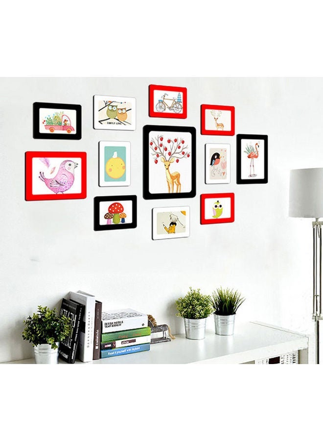 NIBEMINENT Mini Rectangle Magnetic Fridge Photo Frame Black 0.2x24.5x20cm - Image 5