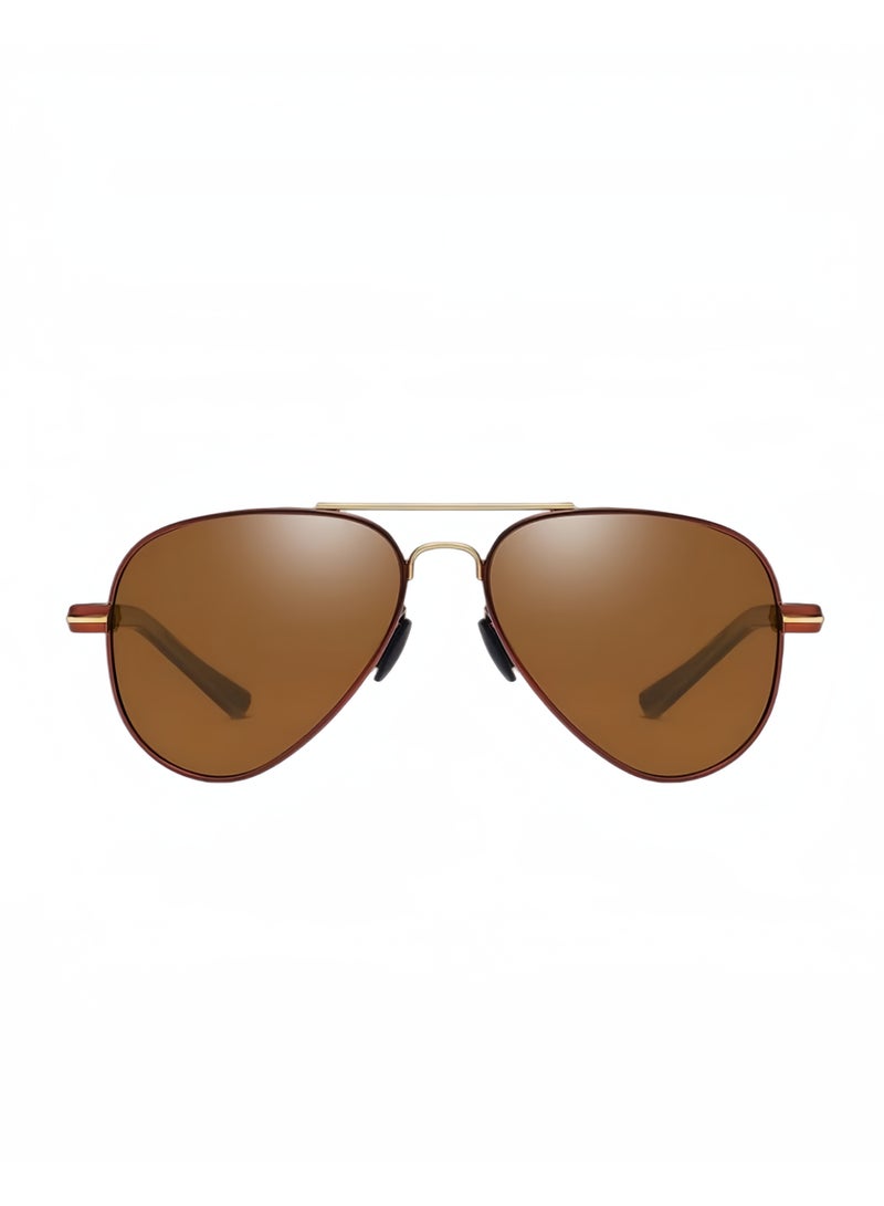 Classic pilot sunglasses, UV400 lightweight metal frame polarized men's sunglasses, suitable for desert driving, beach daily outdoor activities - Image 4