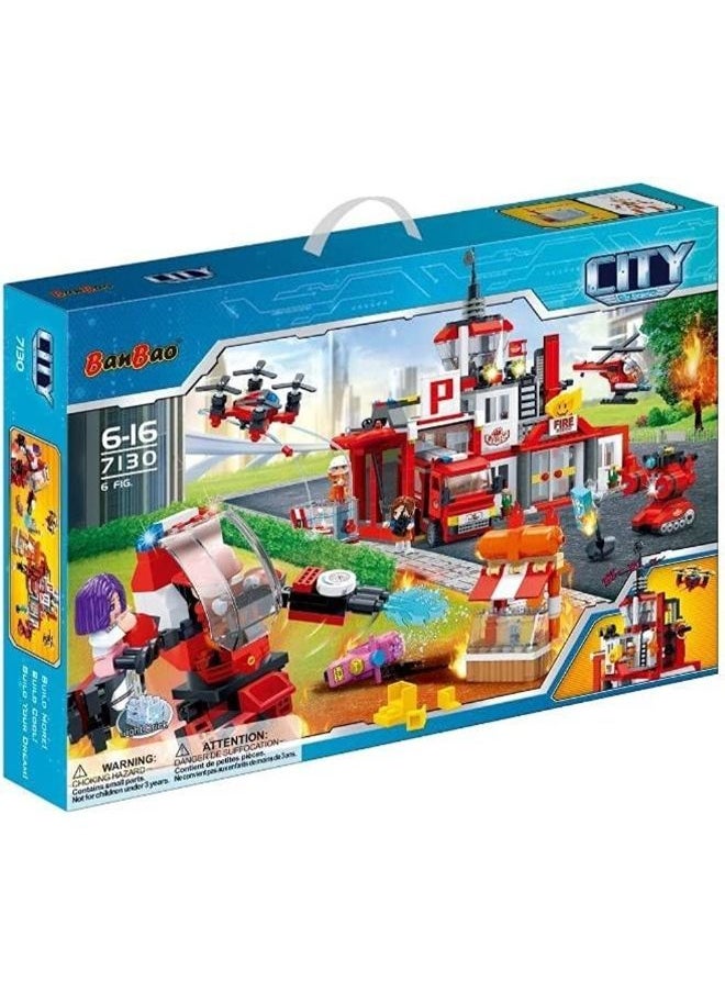 BanBao - Banbao - City Team of Fire Fighters 1081 Pieces - 7130 - Image 1