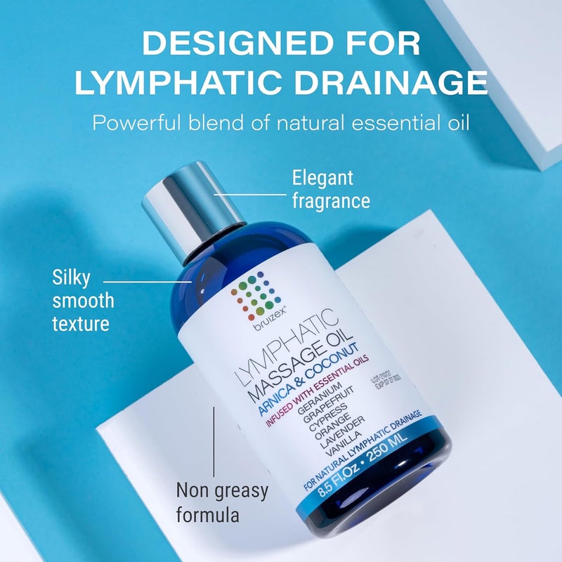 Bruizex Lymphatic Drainage Massage Oil with Arnica Oil  Coconut for Post Surgery Recovery  Lymphatic Drainage Massager Liposuction 360 Lipo BBL After Tummy Tuck Surgery Items Fibrosis Treatment 85 Oz - Image 4