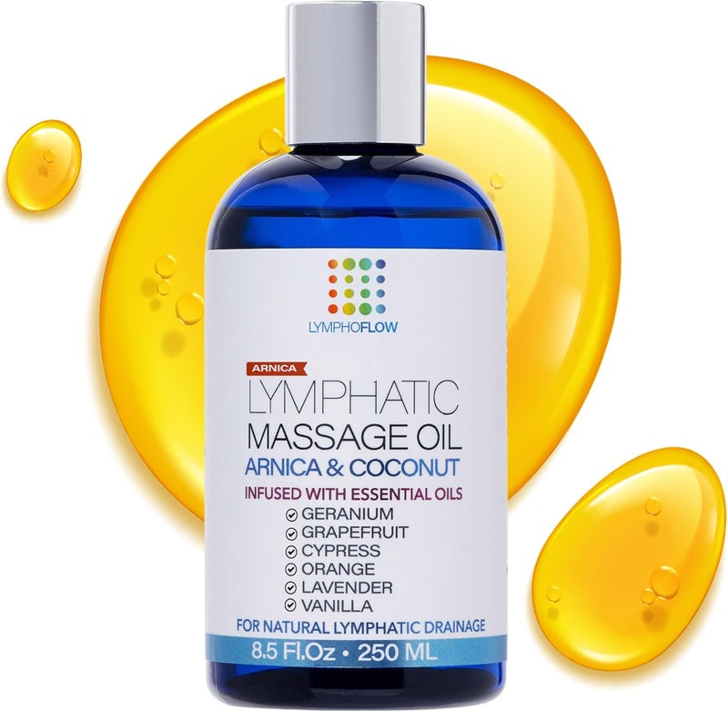 Bruizex Lymphatic Drainage Massage Oil with Arnica Oil  Coconut for Post Surgery Recovery  Lymphatic Drainage Massager Liposuction 360 Lipo BBL After Tummy Tuck Surgery Items Fibrosis Treatment 85 Oz - Image 1
