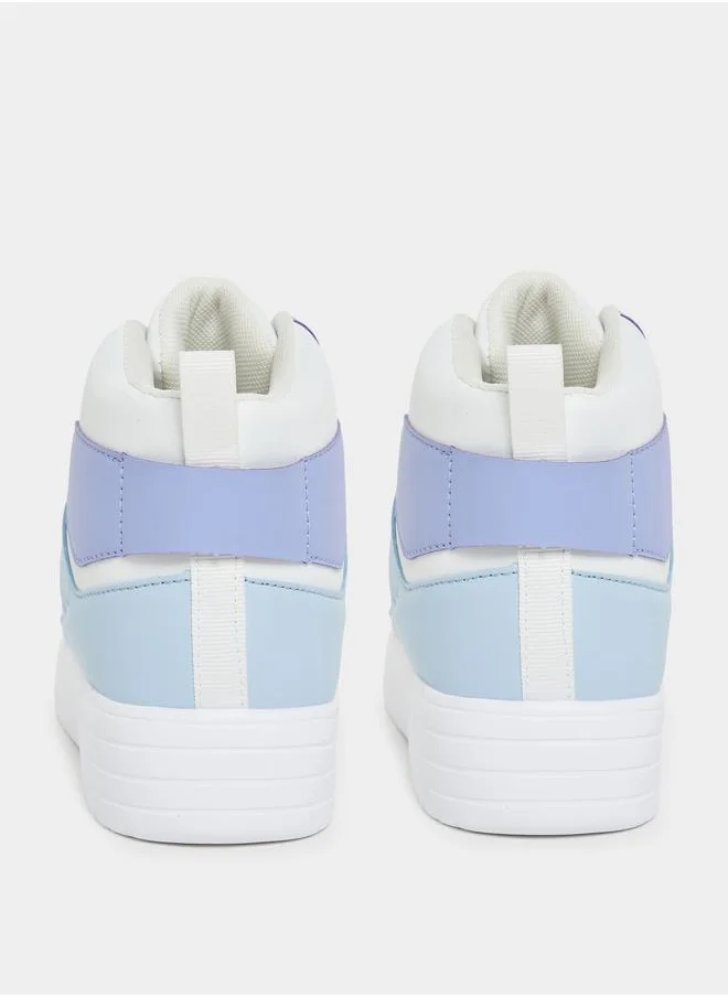 Styli Color Block High Top Sneakers