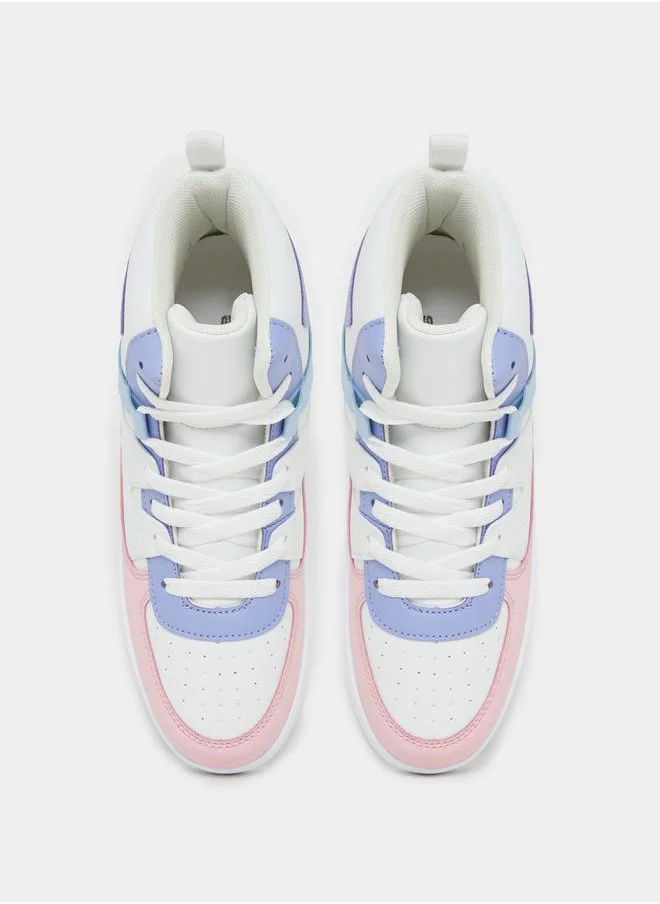 Styli Color Block High Top Sneakers