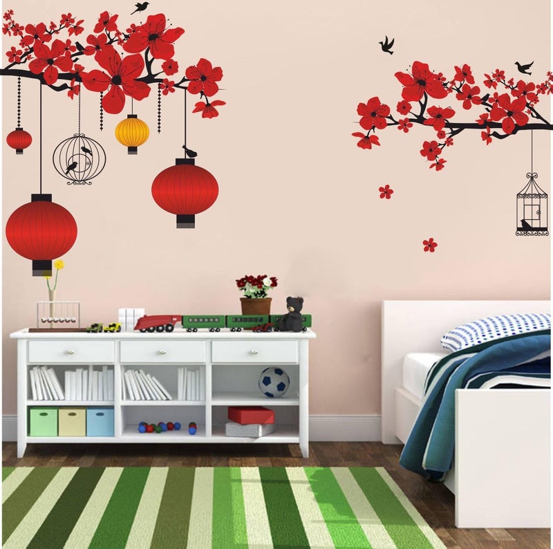 Sticker Studio Vinyl Reusable Self-Adhesive Tree with Lamp Wall Sticker | Multicolour Design | Easy to Apply & Remove | Perfect for Kids’ Rooms, Living Rooms, and Play Areas | (Pack of 1) - Image 3