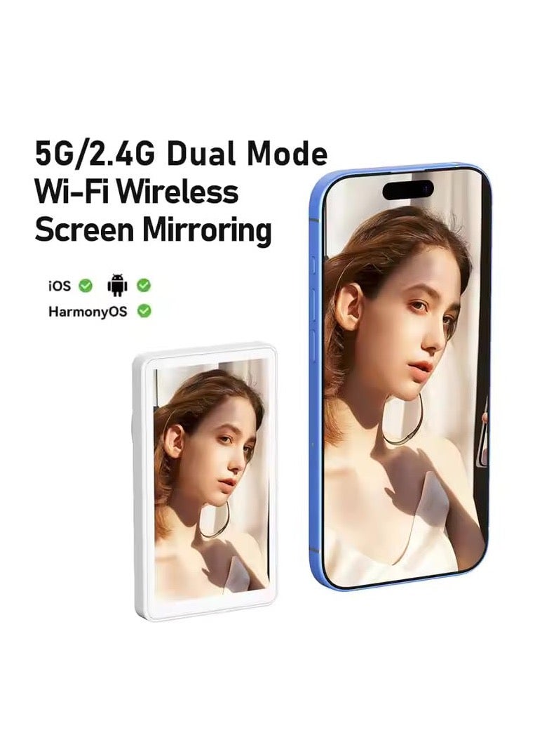 TIGER Vlog Selfie Monitor Screen for Phone, Rear Camera for Selfie Vlog Live Stream, Magnetic Mount Wireless Connection with Remote Control Compatible with iPhone - Image 5