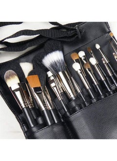 Groupcow 22 Pockets Professional Cosmetic Makeup Brush Bag with Artist Belt Strap 
