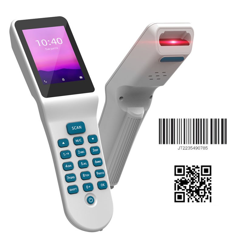 Handheld Barcode Scanner: Android 7.1 System, 4-core 1.3GHz Processor, 1GB+8GB Memory - 4G WIFI GPS BT Connectivity, 1D 2D Fast Decoding, 3400mAh Battery Portable Terminal for Warehouse Management, As - Image 1
