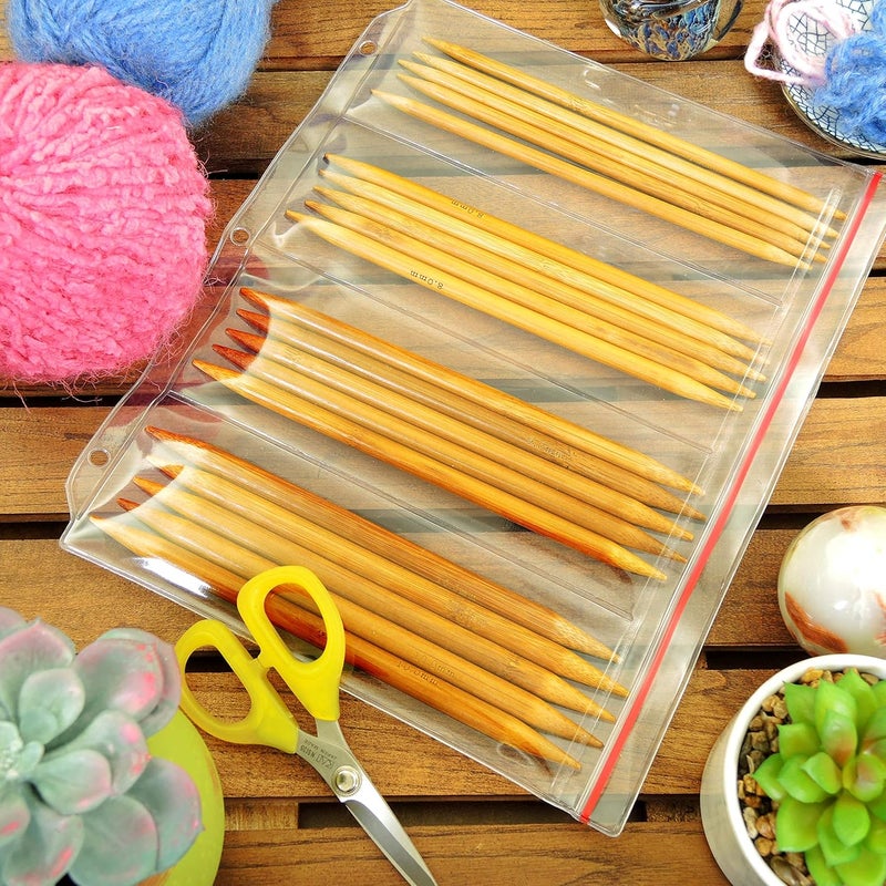 SMART+ StoreSMART - Zipper Binder Page for 8" Double Pointed Knitting Needles, Holds 4 Sets - 25-Pack - DP600-4-25pack - Image 3