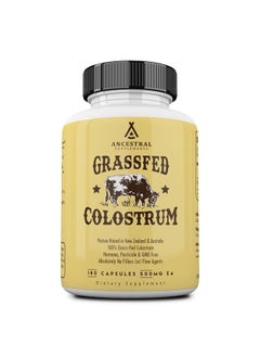 Grass Fed Beef Colostrum Supplement, 3000 mg, Offers Immune Support and Promotes Gut Health, Athletic Performance, Healthy Iron Levels, Growth and Repair, Non-GMO, 180 Capsules