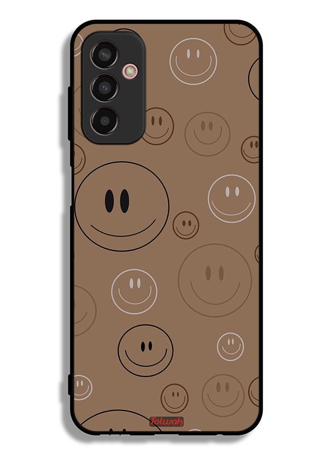 Tolwak Samsung Galaxy M13 Protective Case Cover Smiley Faces Pattern - Image 2