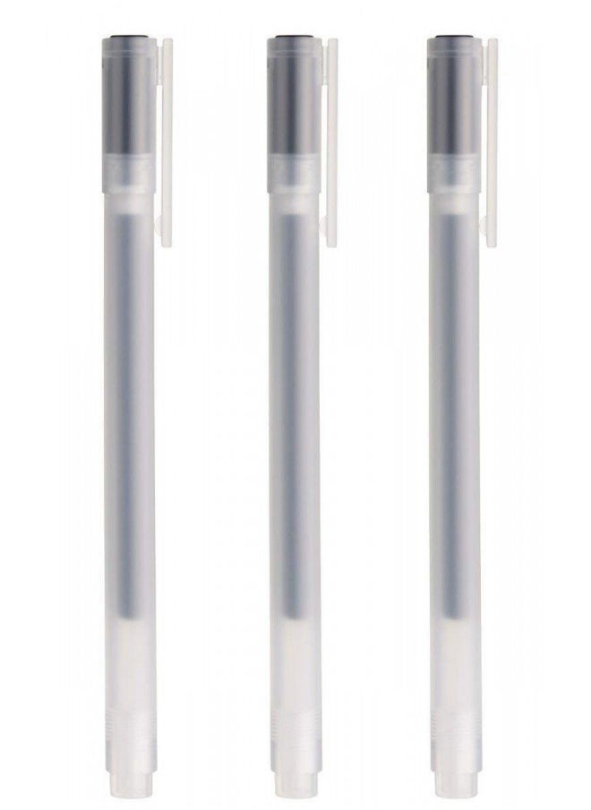 MUJI Muji Gel Ink Ball Point Pen, Black, 0.38mm, Pack of 3 (Japan Import) 