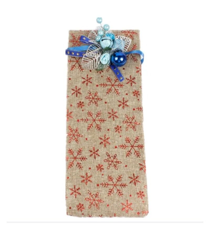 Christmas Wine Bottle Covers Santa Claus Bow Dinner Table Decor Home New Year - Image 5