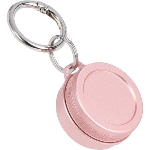 SOBAHIDO Daily Metal Carrying Case Portable Keychain Pill Holder Waterproof Small Travel pill Container for Earplugs Coins Compatible with Loop Eargasm Vibes Compact Mini Purse Pill Box Pink - Image 2