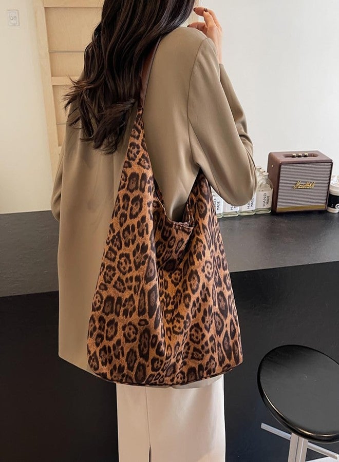 YFGBCX Leopard Tote Bag for Women Cheetah Purse Brown Vintage Hobo Bag Large Capacity Work Tote Bag - Image 2