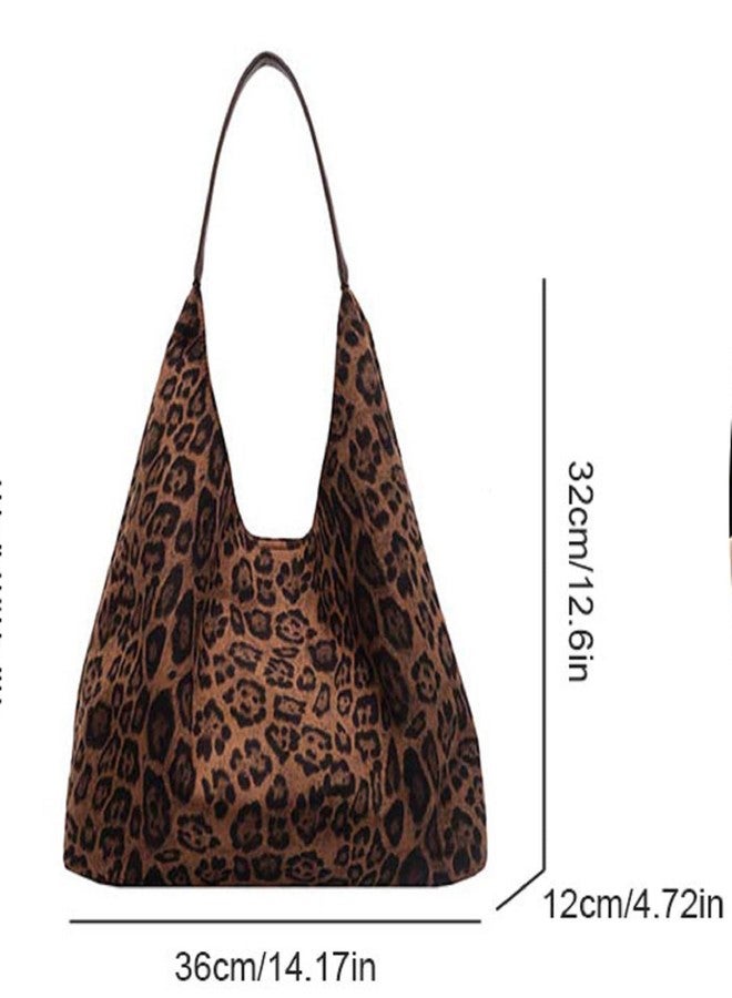 YFGBCX Leopard Tote Bag for Women Cheetah Purse Brown Vintage Hobo Bag Large Capacity Work Tote Bag - Image 3