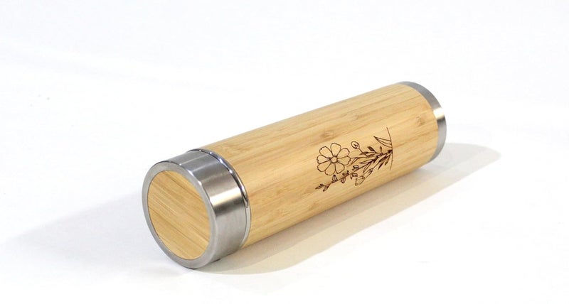 INDIAN CRAFT CASTLE Premium Bamboo Tumbler Tea Infuser Bottle for Loose Tea with Detachable Tea Filter Tea Gifts Insulated Water BottleIced Coffee TumblerTea Thermos Tea Gift Set Vacuum Insulated Flask 17oz500ml - Image 4
